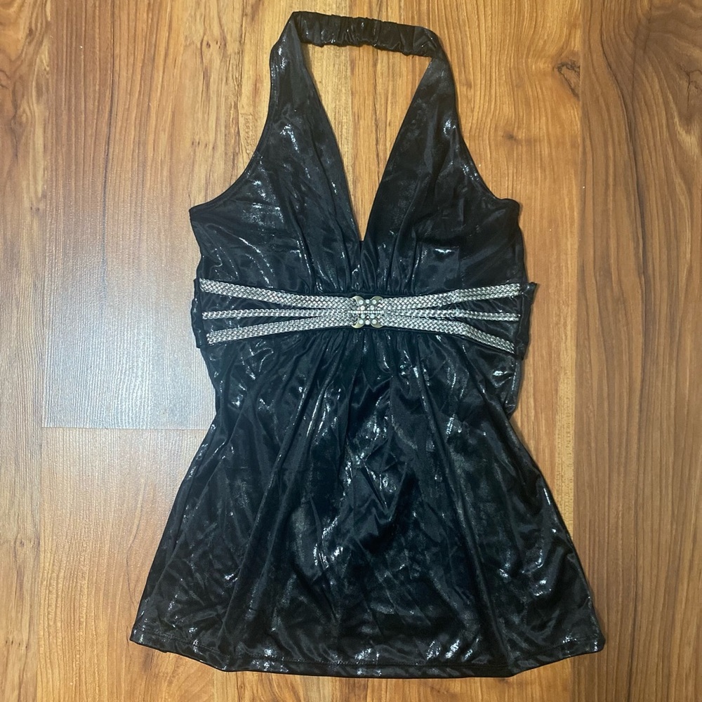 Women’s black y2k halter top